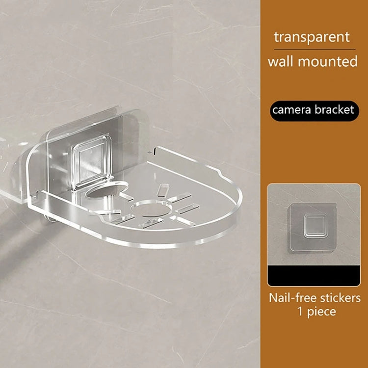 Traceless Wall Mounted Camera Bracket Home No-Punch Surveillance Rack Router Shelf, Transparent Traceless Wall Mounted Camera Bracket Home No-Punch Surveillance Rack Router Shelf, Transparent